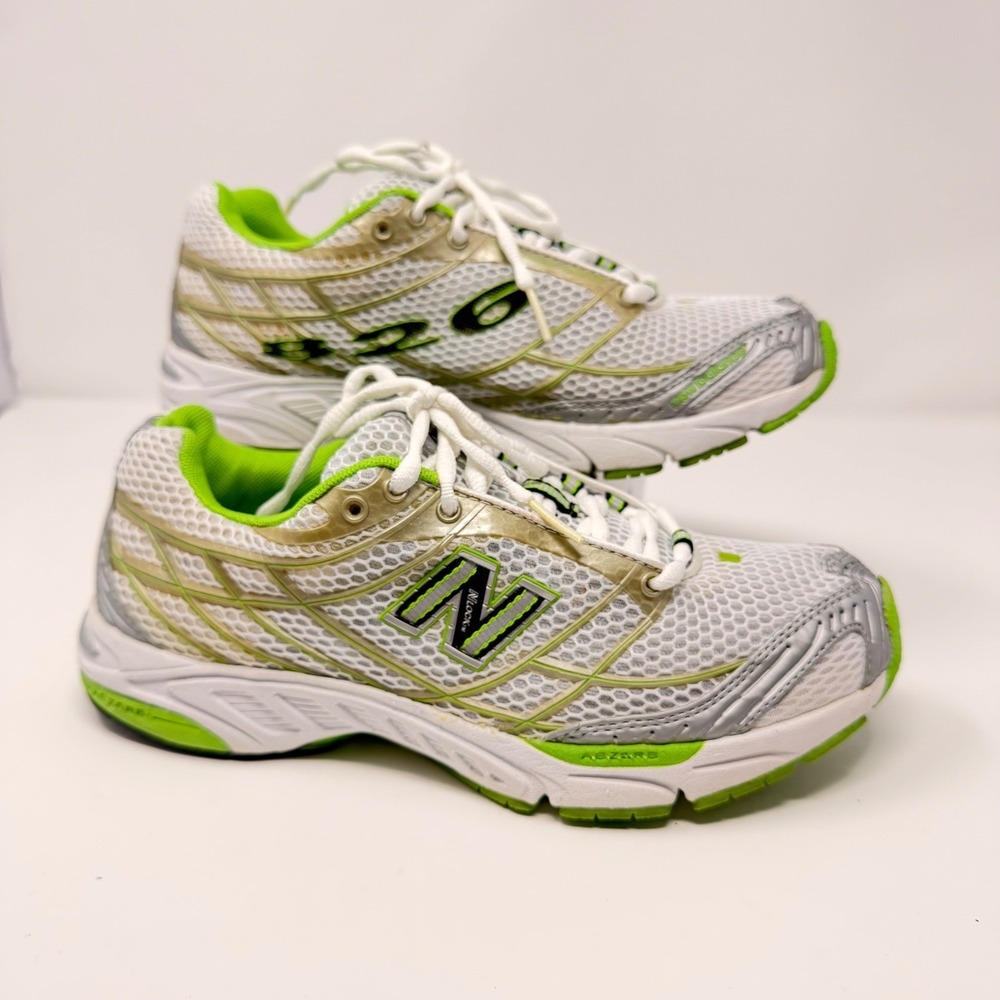 🇺🇸USA New Balance 826 White Lime Green Silver Y2K Running Shoes Women's 7.5 - Picture 4 of 16